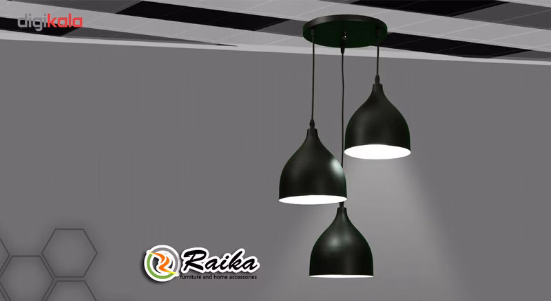لوستر رایکا 3 شعله مدل شیپوری کوتاه کد ROS760